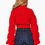 Thumbnail: Turtleneck Sweater Crop Red 2