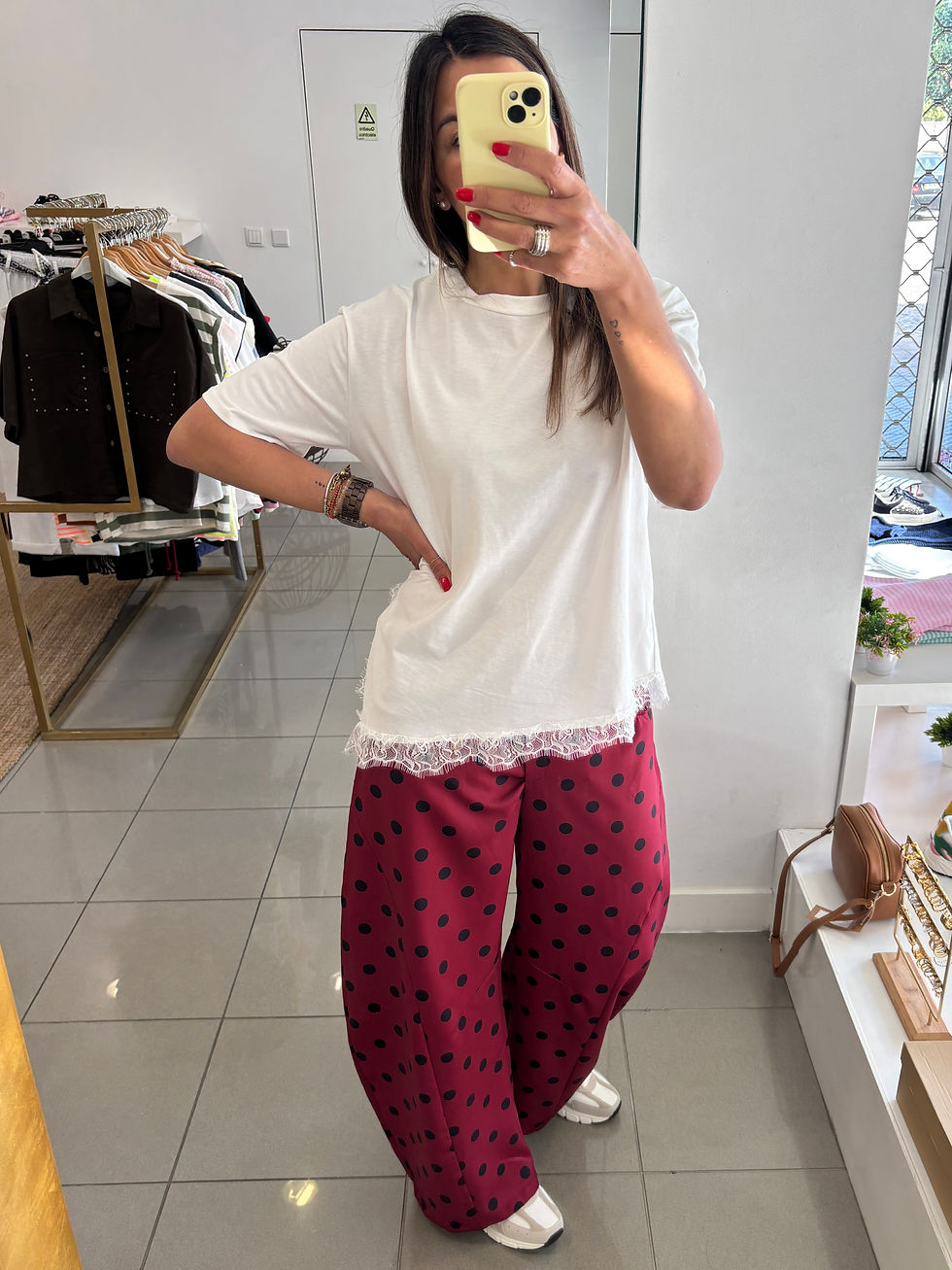 Miniatura: T shirt renda baixo