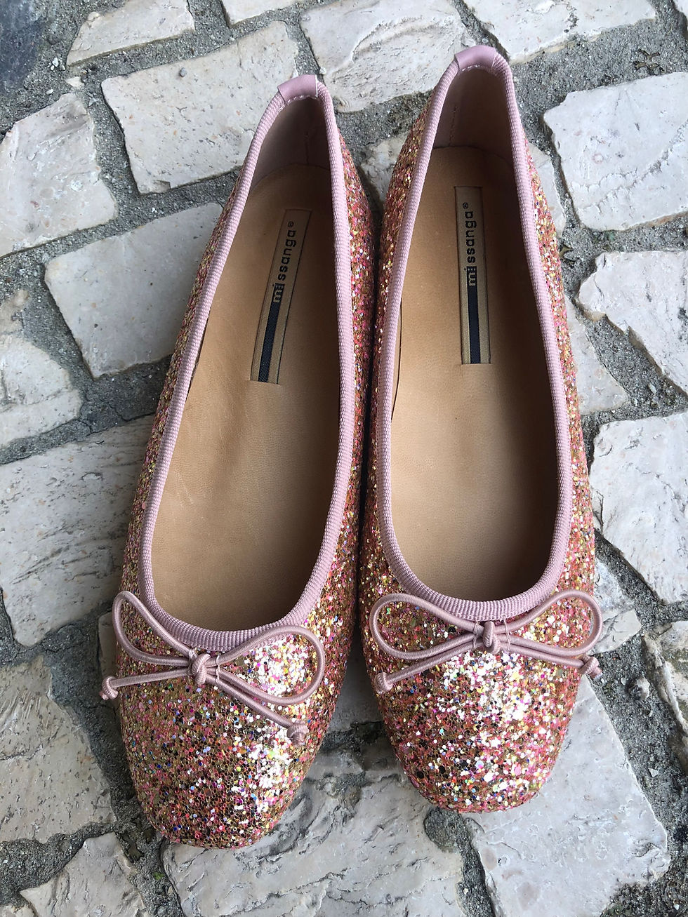 Miniatura: Sabrina glitter rosa champanhe
