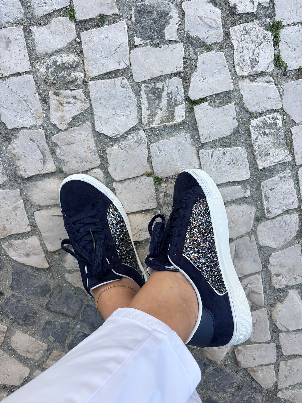 Miniatura: Sapatilhas azuis gliter