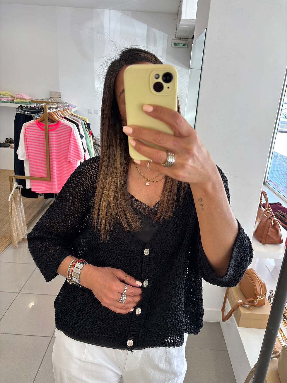 Miniatura: Casaco malha manga 3/4