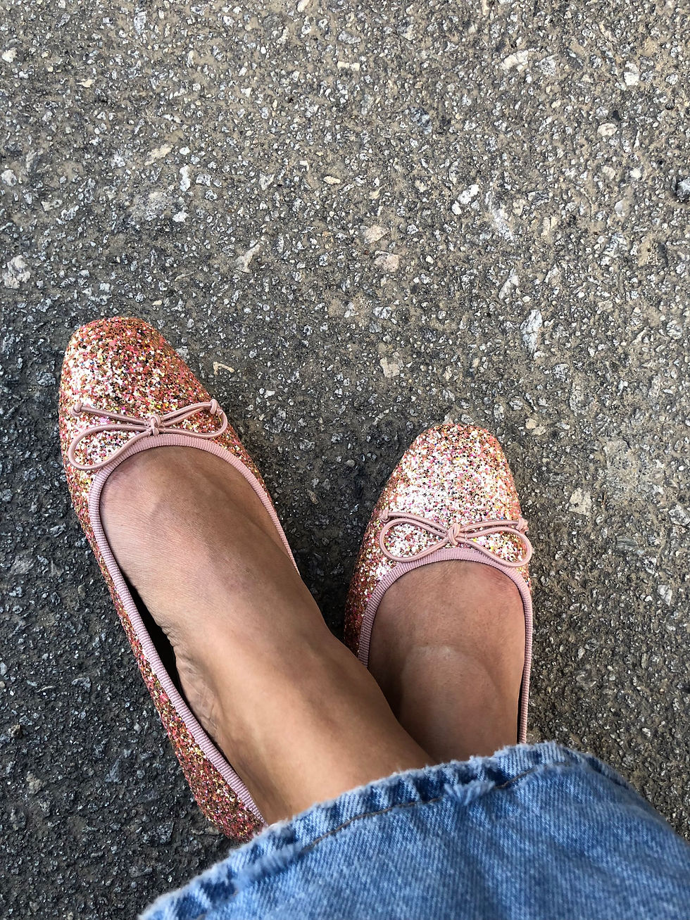 Miniatura: Sabrina glitter rosa champanhe