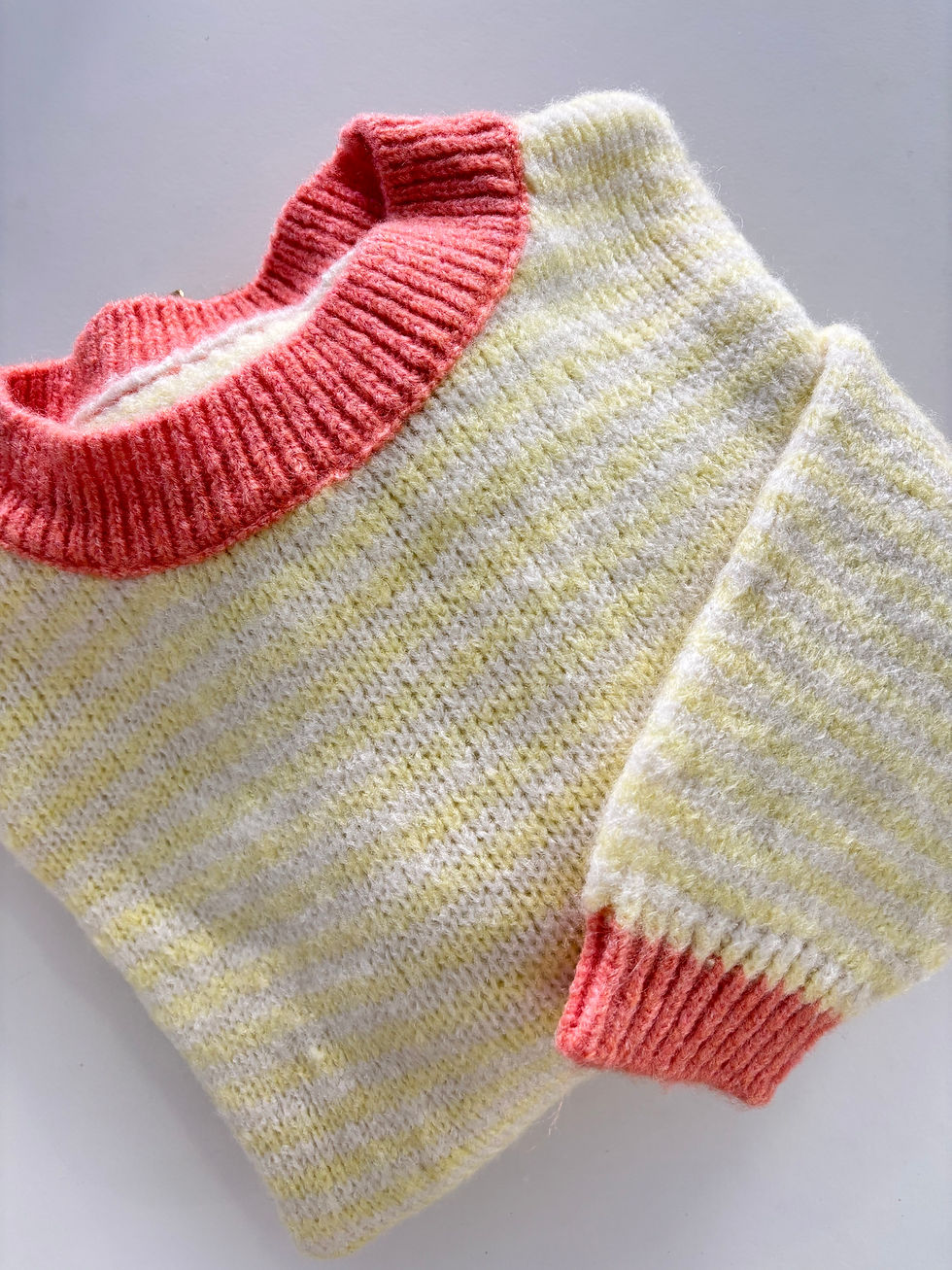 Miniatura: Camisola riscas punho amarelo