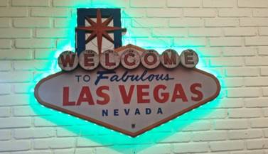 Placa "Welcome Las Vegas"