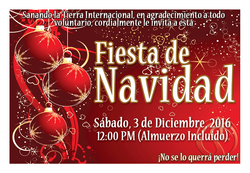 Fiesta de Navidad 2016 Invitacion
