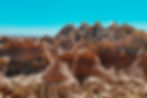 The Jagged formations of the Badlands in South Dakota