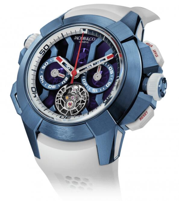 Jacob & Co. Epic X Chrono Tourbillon Russia Blue Titanium EC360.20.AB.AB.ABRUA content media