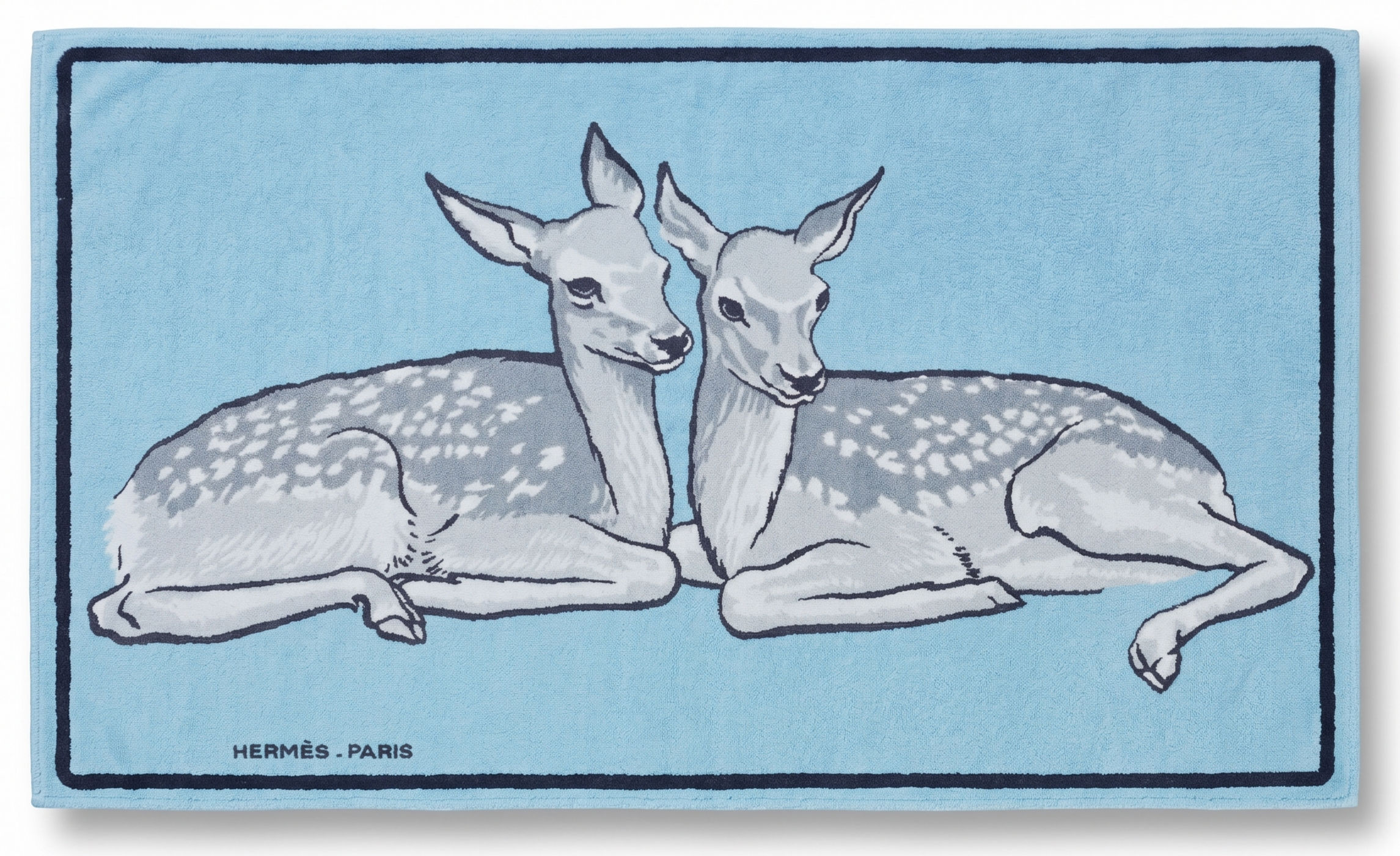 Hermes Terry Beach Towel Deers