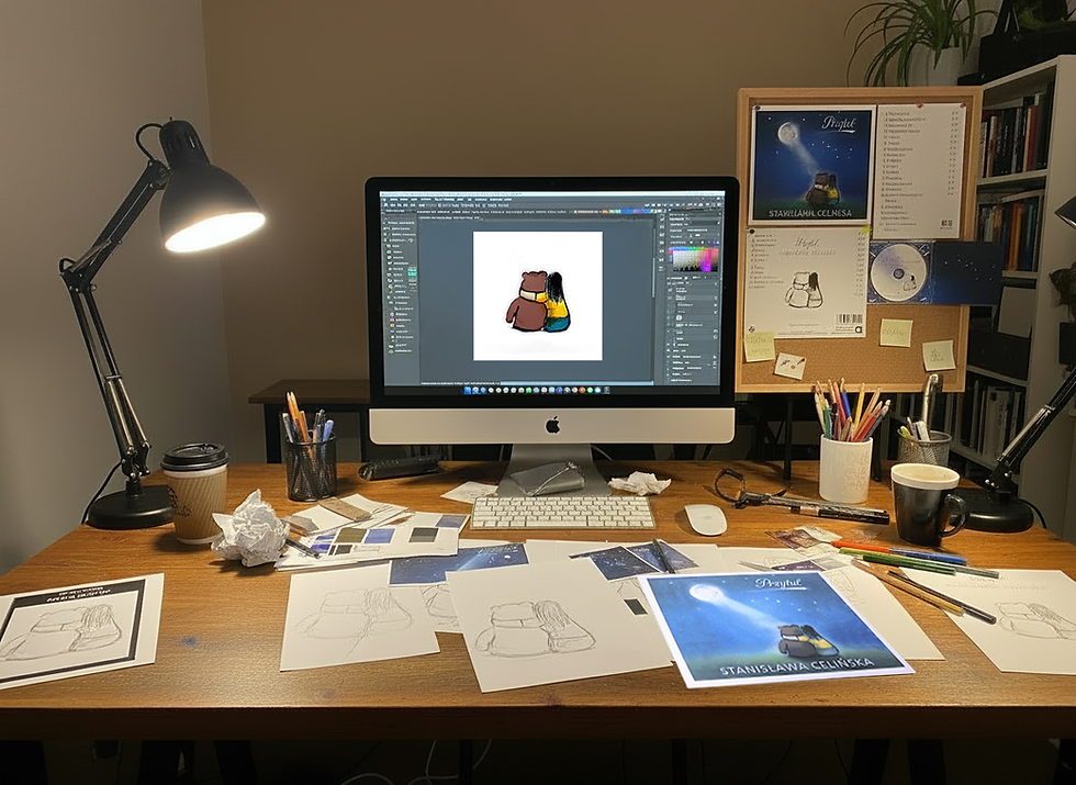 projekt grafiki na płytę Przytul