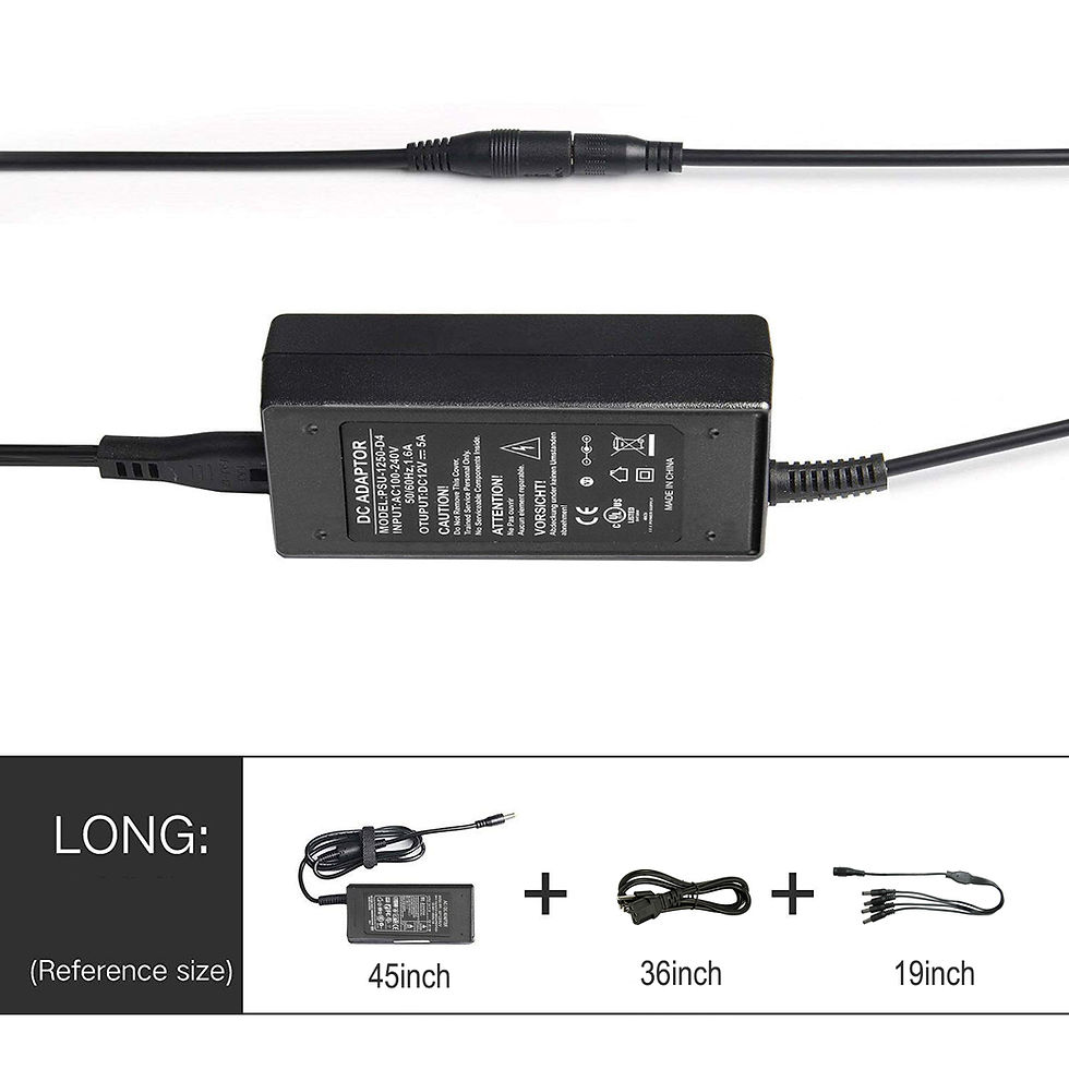 Thumbnail: 12V 5A Power Supplies 4-Way Splitter for Security Camera System