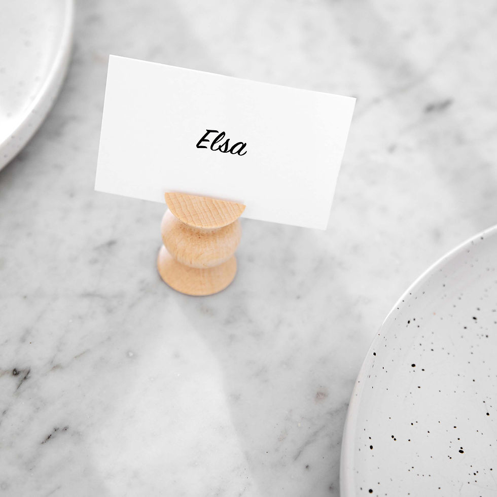 Thumbnail: Totem Picture / Postcard Wooden Holder Stands - Set of 5 Short