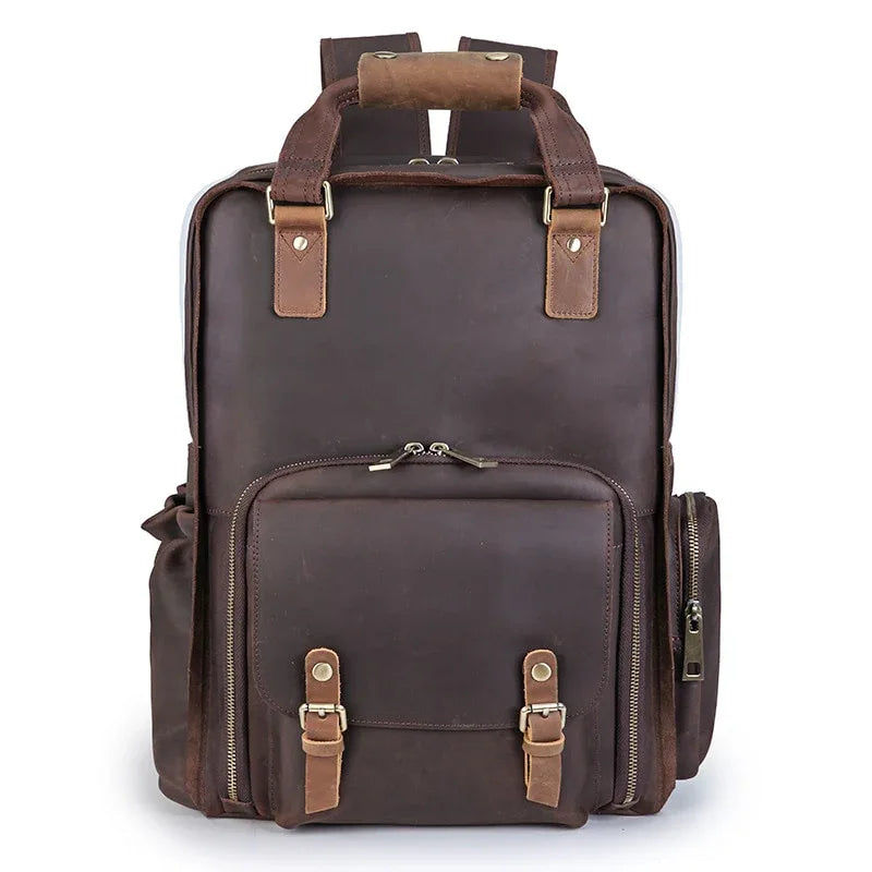 Thumbnail: The Gaetano | Large Leather Backpack Camera Bag wi