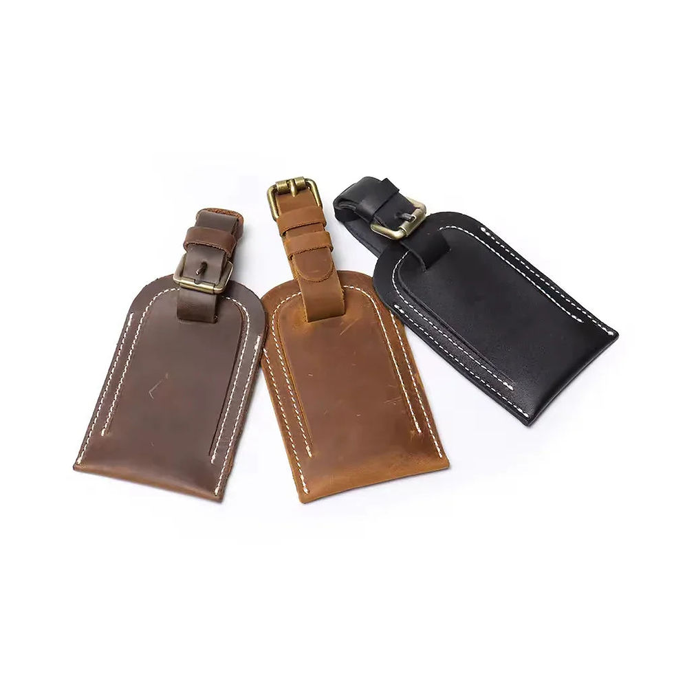Thumbnail: Full Grain Leather Luggage Tag