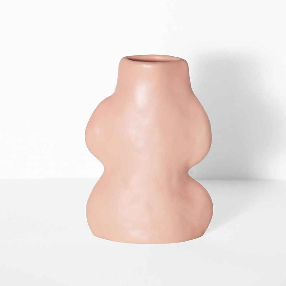 Thumbnail: Fluxo Handcrafted Ceramic Vase made in Portugal -  Small Pink