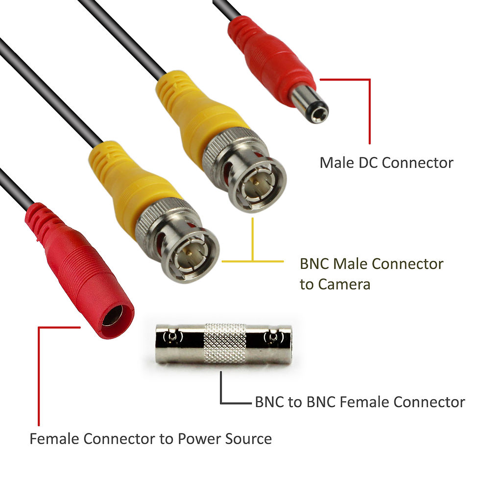 Thumbnail: InstallerCCTV 100ft BNC Video Power Cable  with Connectors 4 packs