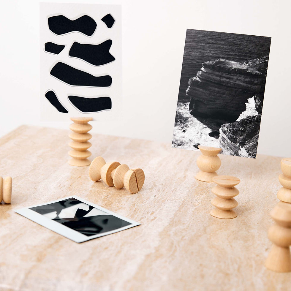 Thumbnail: Postcard Wooden Stands Holder Totem Family -10 Picture