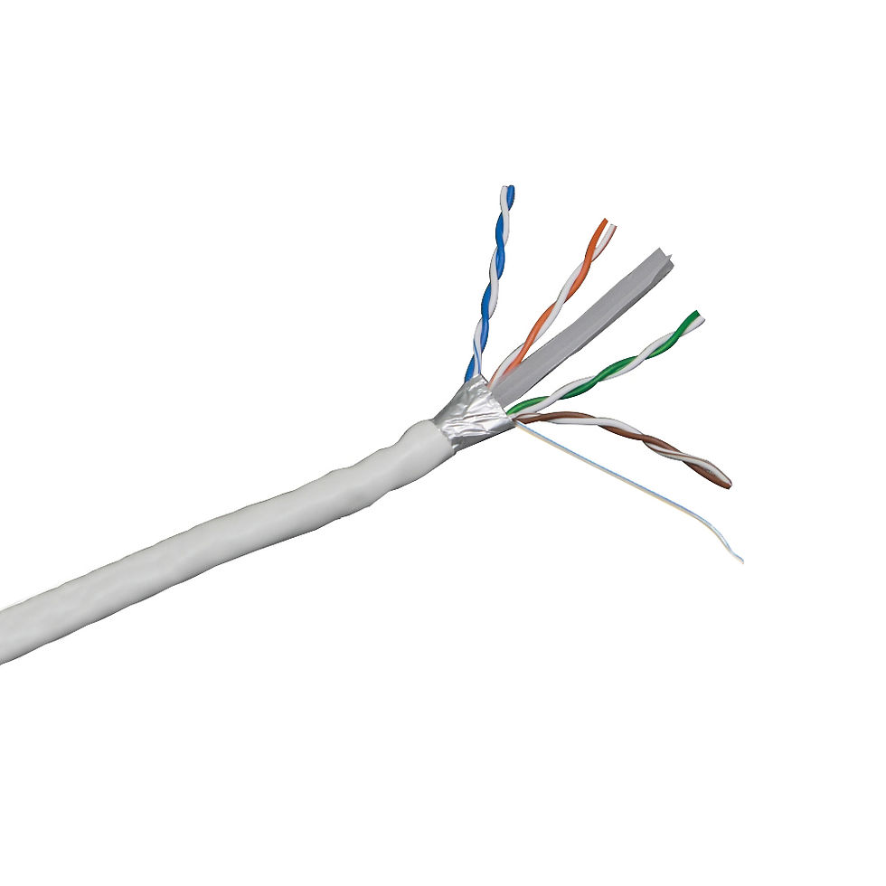 Thumbnail: CAT6 1000FT ETHERNET CABLE White 23AWG Solid Bare Copper 350MHz