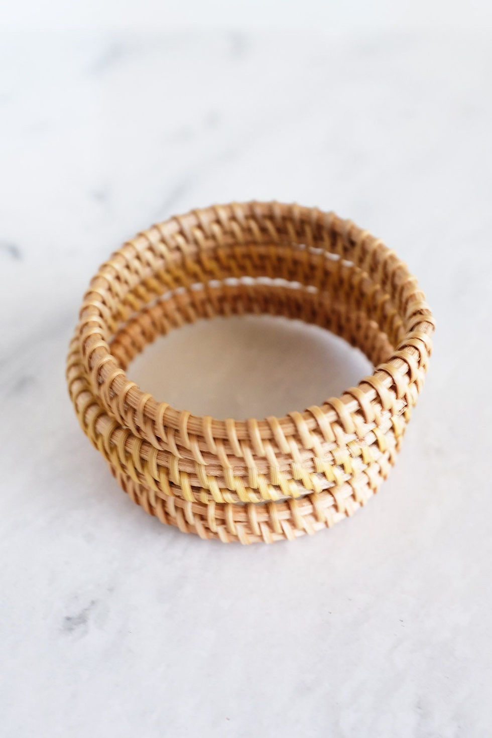 Thumbnail: Thien Natural Handwoven Rattan Bangle Bracelet 3pcs