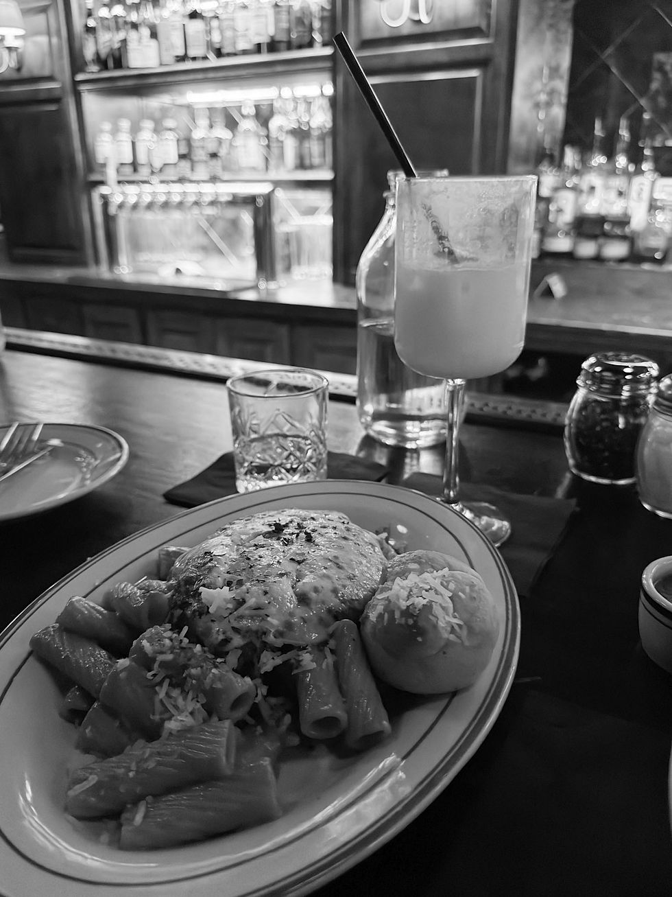Rigatoni alla vodka pairs with a lemon Italian soda as the main course at The Wise Guy in downtown Kansas City, Mo., on Friday, Nov. 28, 2025. ©2025 Rubyanne Moley/SMU