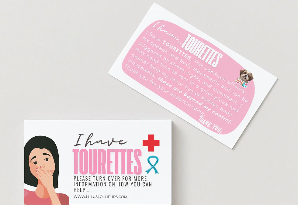 Thumbnail: Female Tourettes Medical Card Pack of 25