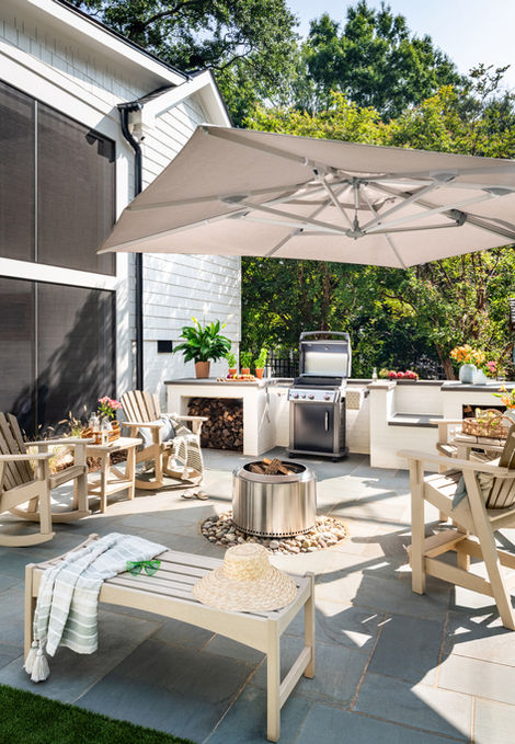 Southpark outdoor living renovation elevator addition Charlotte AlisonHall Architect