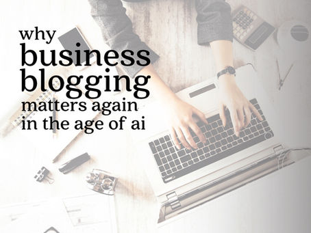 business owner blogging on their website
