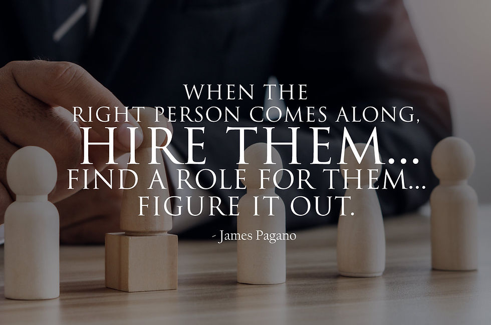 When the right person comes along, hire them find a role for them figure it out.