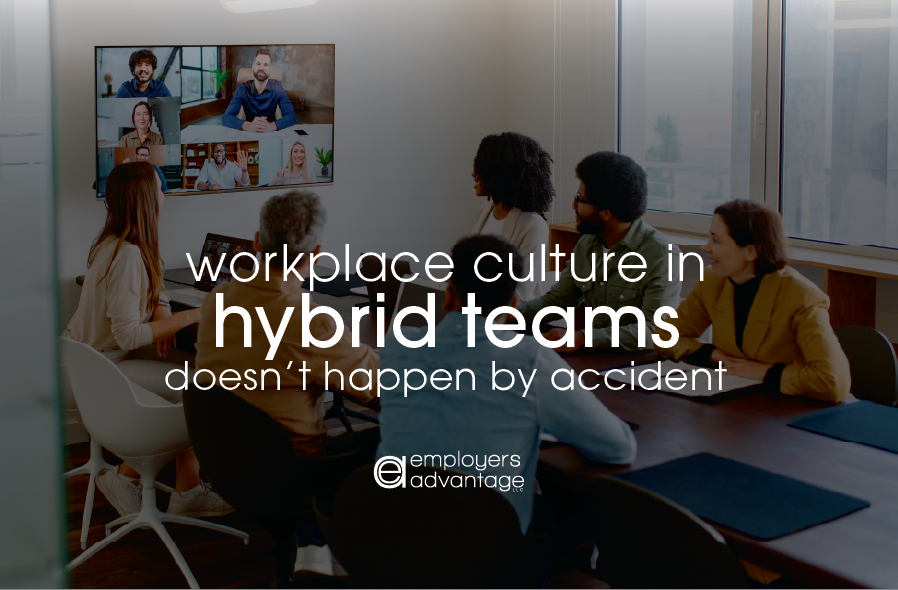 conference room meeting between in-person staff and remote staff via video conference