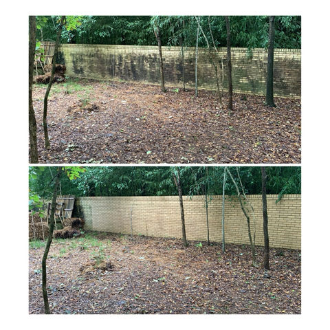 pressure washing stone wall - charlotte cleaning experts