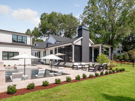 Custom home with pool in Davidson NC by Eric John Builders
