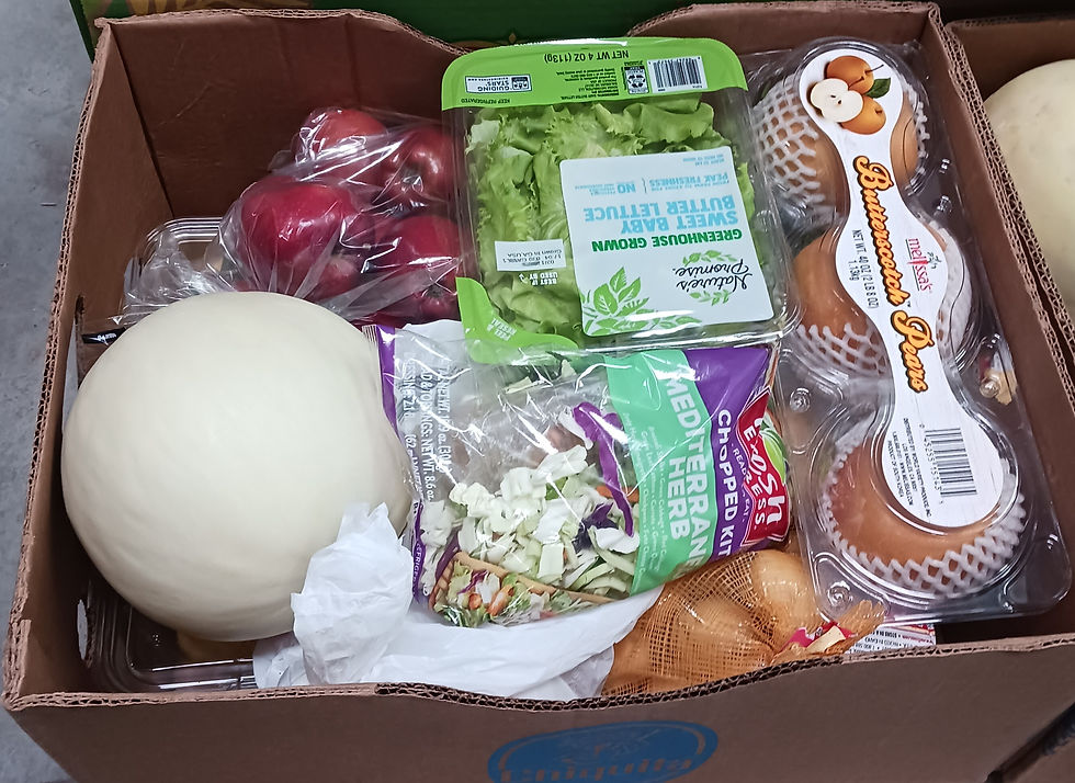 Volunteers deliver 800 boxes of food weekly to neighbors facing travel barriers.