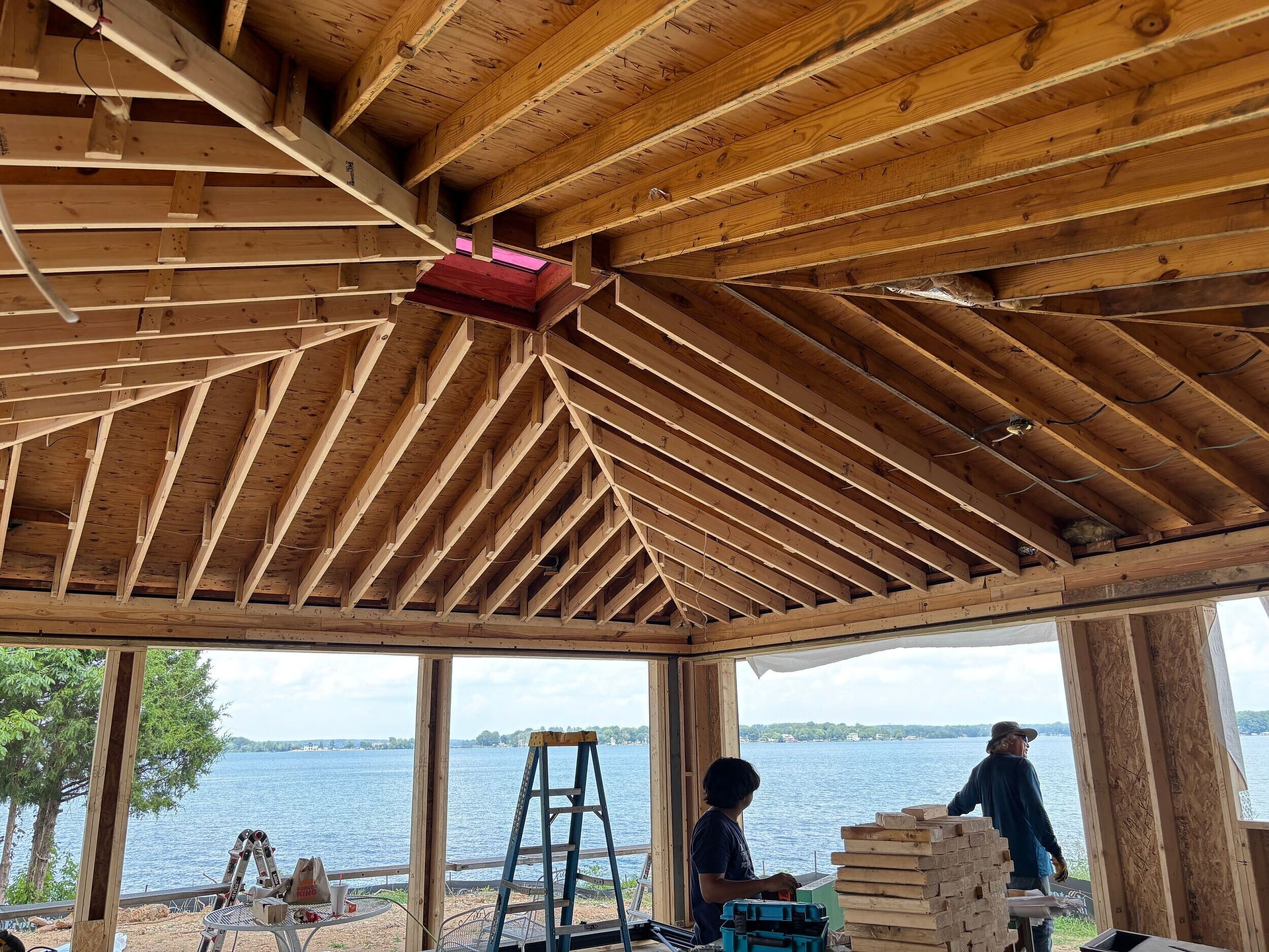 ceiling details during construction - keen building co