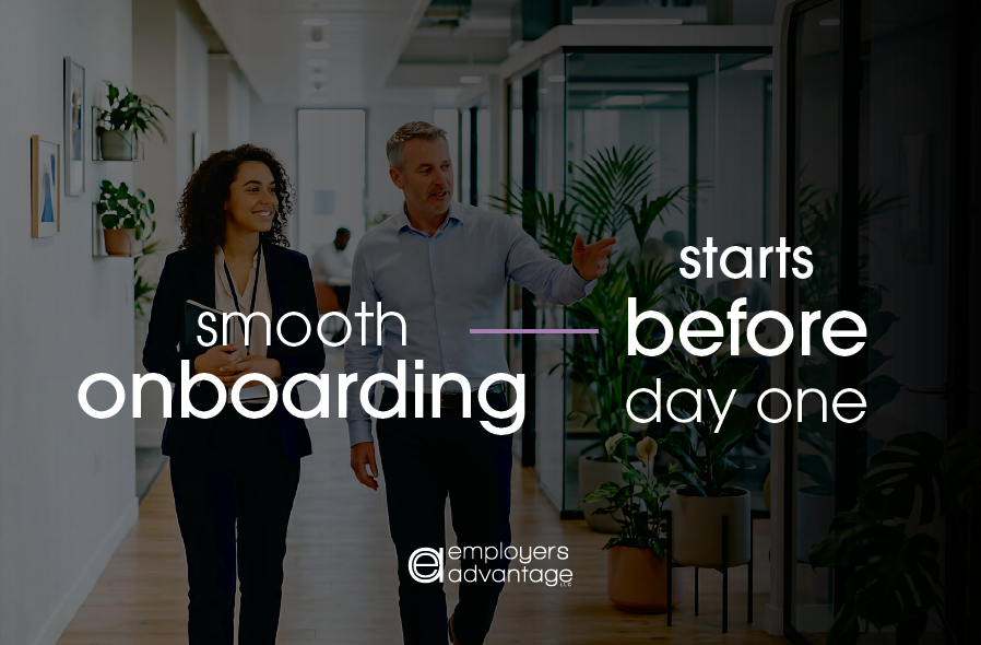 employee being onboarded at new job - day one