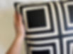 Black and white retro pillows