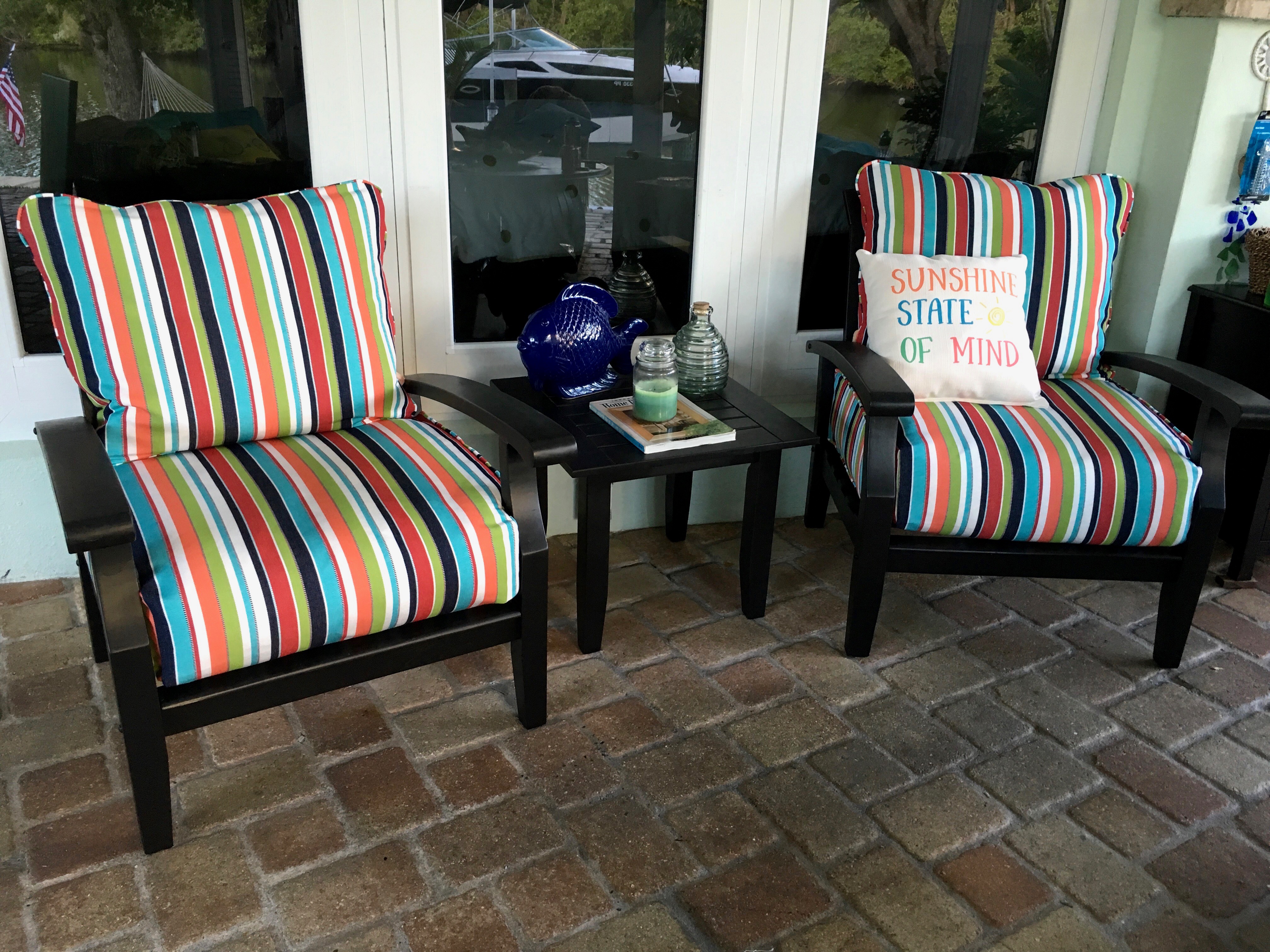 Outdoor chair cushions