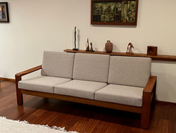 Wool cushions for mid century sofa