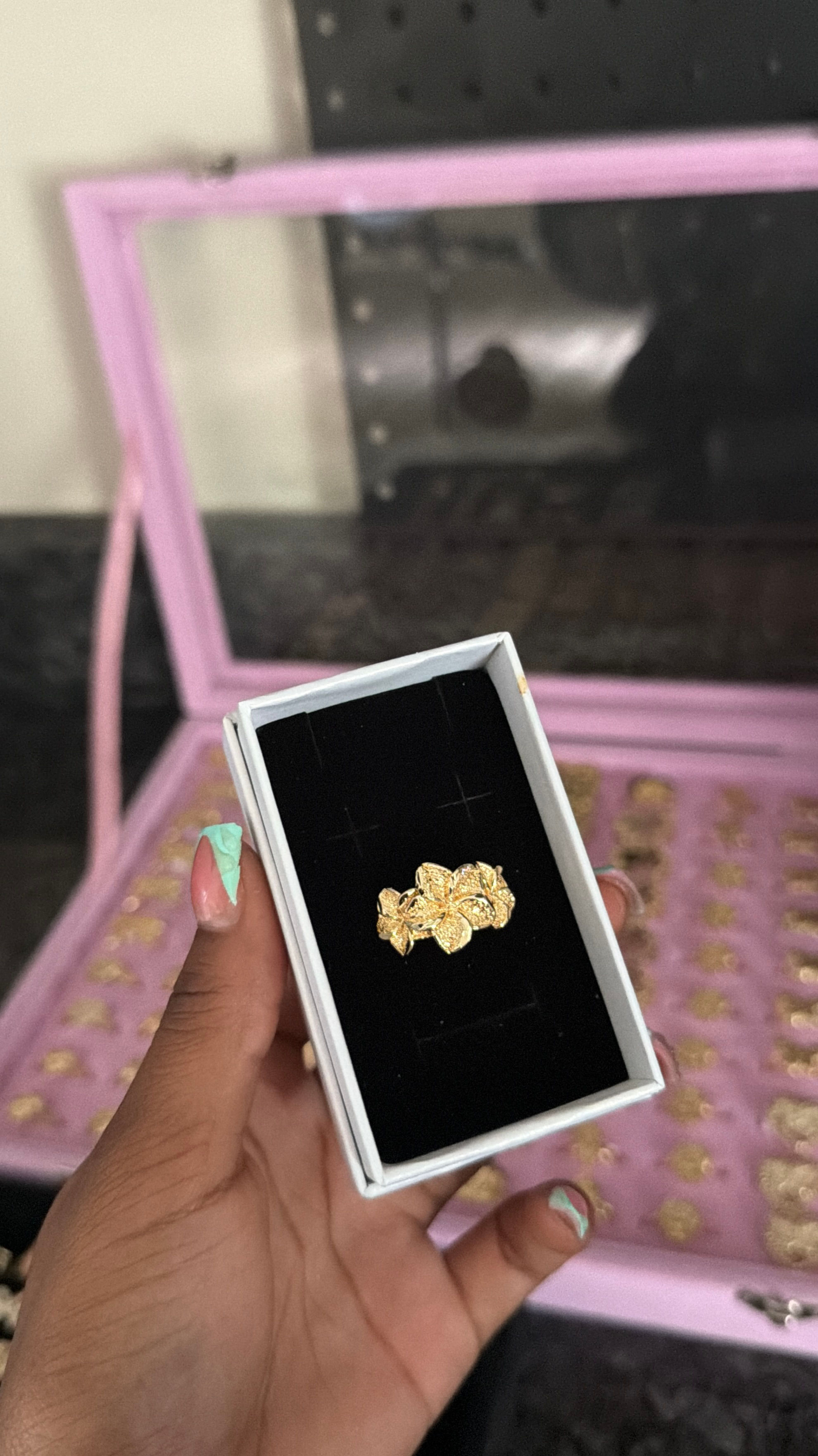 hibiscus flower ring 
