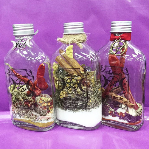 LARGE WICKED BLESSED FLASK SPELL BOTTLE Coon's Card & Gift