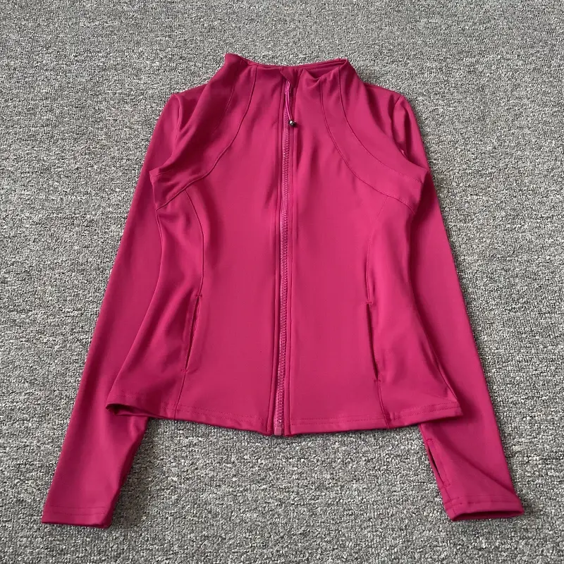 Thumbnail: Quick Dry Stand Up Collar Fitness Jacket for Women Slim-Fit Zipper Yoga Wear