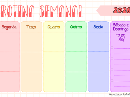 Planejamento semanal 2026