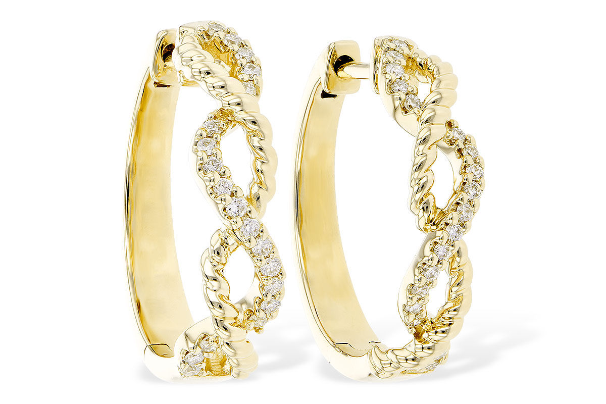 14K Yellow Gold Diamond Earrings