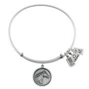 Horse Head Charm Bangle