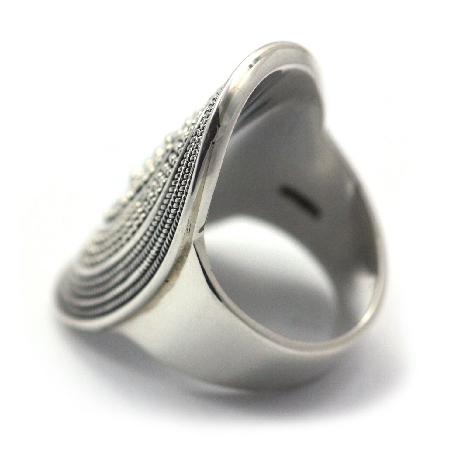 Bali Tapered Granulation Silver Ring