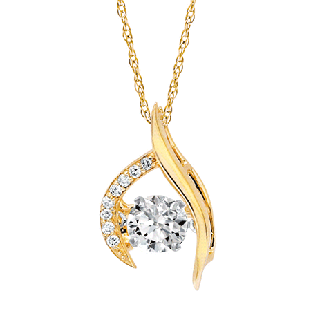 Pendant In 14K Gold With 3/4 Ctw. Diamonds