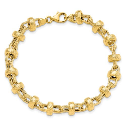 14K Yellow Gold Open Link Bracelet
