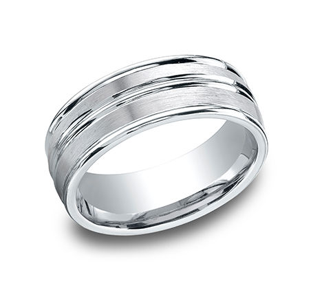 Thumbnail: Men's Satin Finished Tungsten Wedding Band