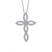 Platinum Cross Necklace