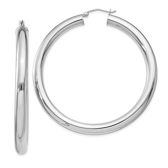 Sterling Silver Large Hoop Earrings