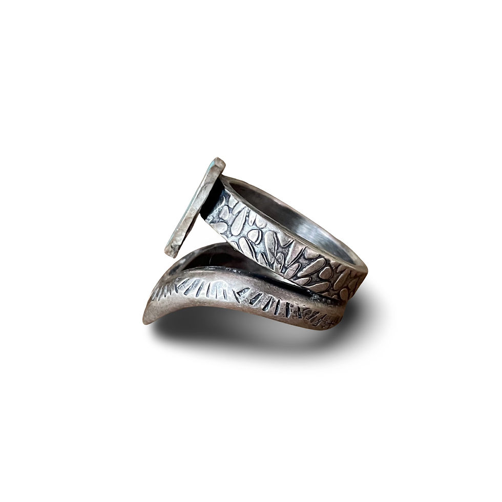 Thumbnail: Sterling Silver and Turquoise Inlay Ring