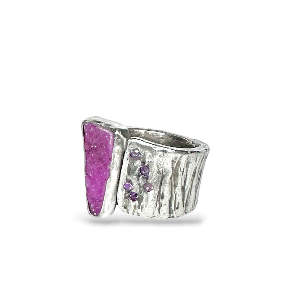 Thumbnail: Cobalto Calcite & Pink Sapphire Statement Ring